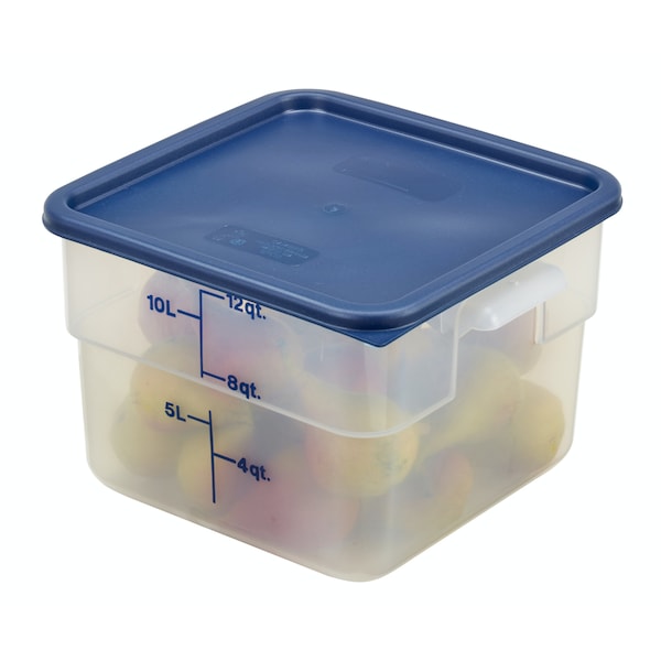 Cambro - Square Food Container, w/Handles, 12 Quart, 11-1-1-3/4, Translucent, PK6